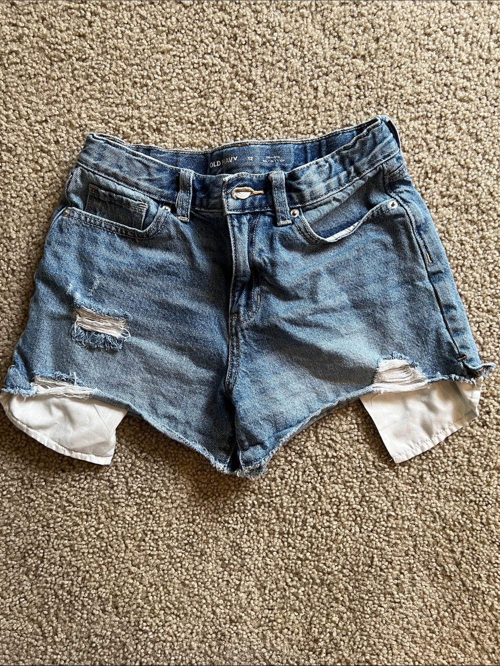 Old Navy Blue Denim Ripped Girls' Shorts